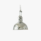 Alessio Industrial LED Pendant Light Chrome Metal Living/Bedroom