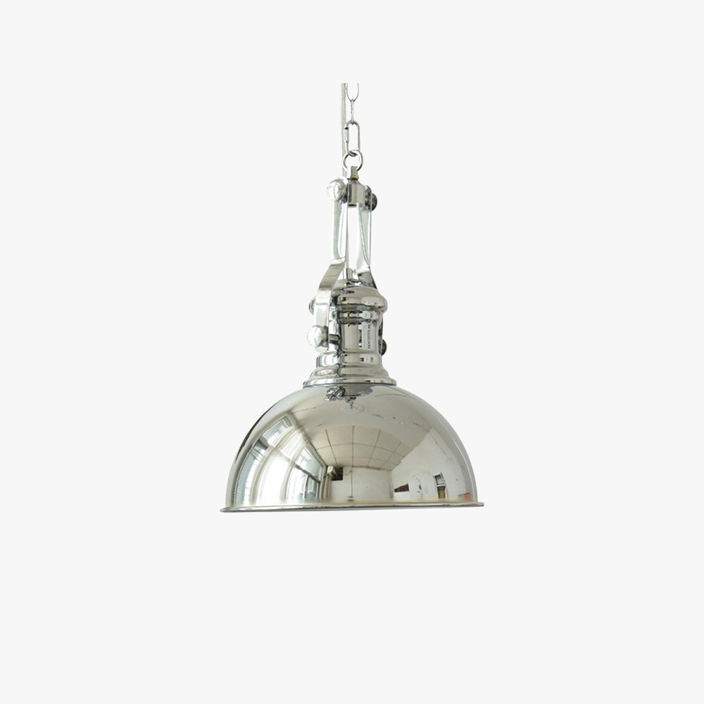 Alessio Industrial LED Pendant Light Chrome Metal Living/Bedroom