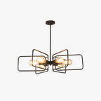 Alessio Industrial LED Chandelier Black Metal Living Room/Bedroom