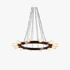Silva Vintage LED Chandelier Brown Metal Living Room/Bar