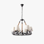 Epoch Vintage LED Chandelier Black Metal Living Room/Bedroom