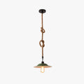 Epoch Vintage LED Pendant Light Green Metal Dining Room/Bedroom