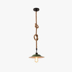 Epoch Vintage LED Pendant Light Green Metal Dining Room/Bedroom