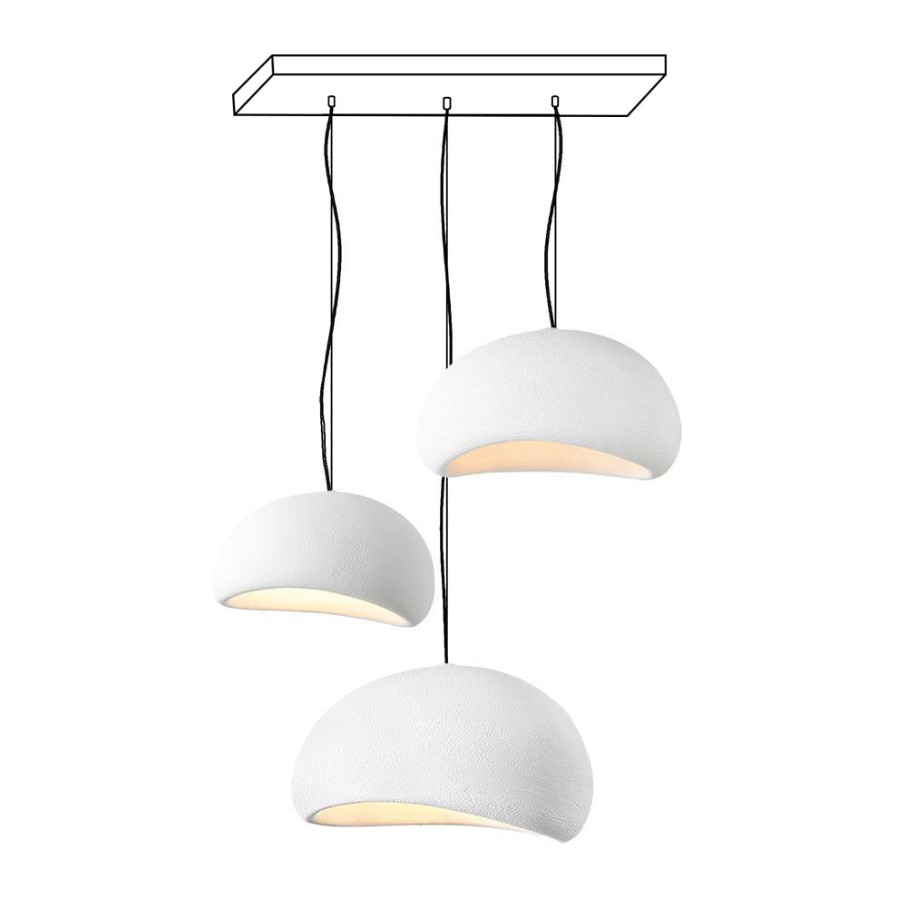Chandelier Wabi-Sabi Pebble Cluster Organic Form Minimalist Artistic