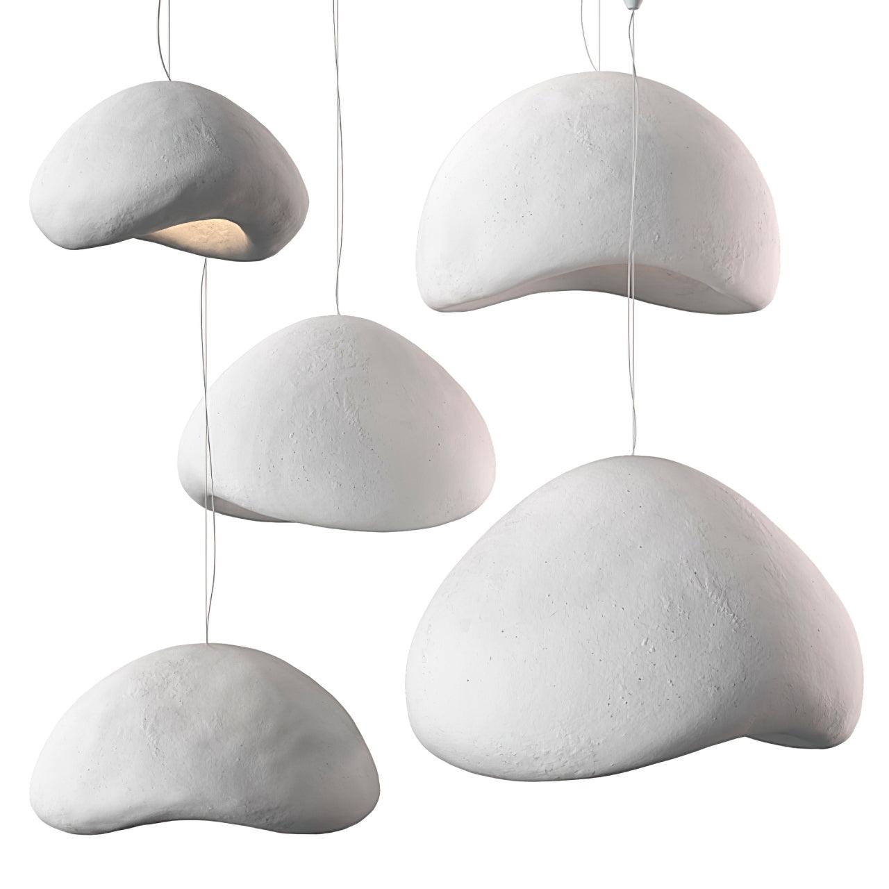 Chandelier Wabi-Sabi Pebble Cluster Organic Form Minimalist Artistic