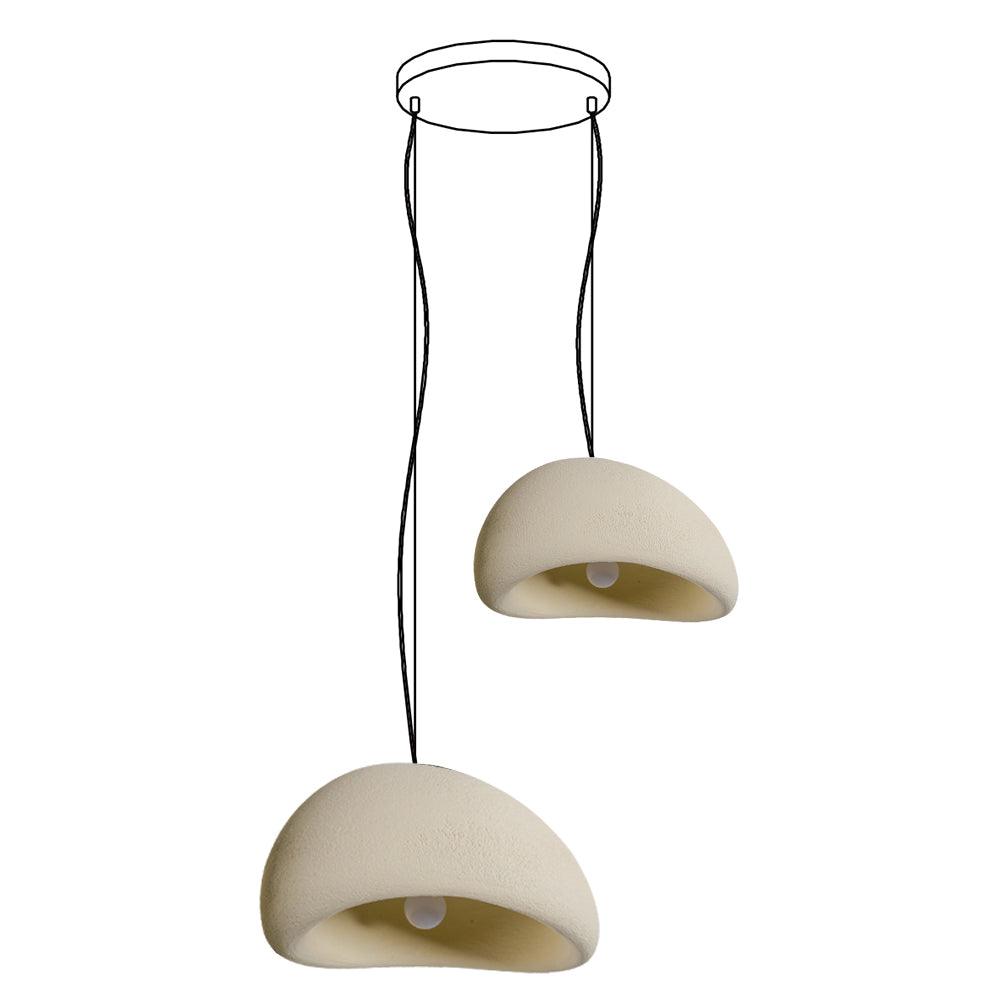 Chandelier Wabi-Sabi Pebble Cluster Organic Form Minimalist Artistic