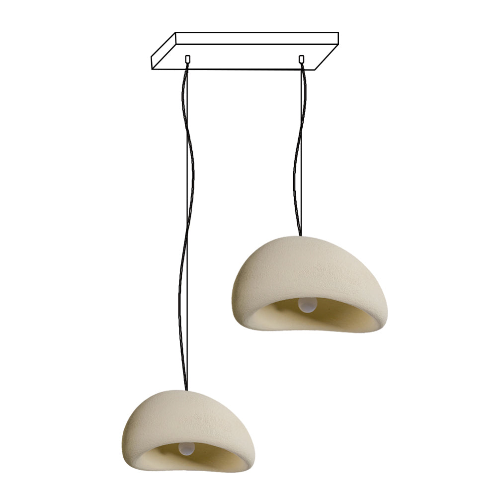 Chandelier Wabi-Sabi Pebble Cluster Organic Form Minimalist Artistic