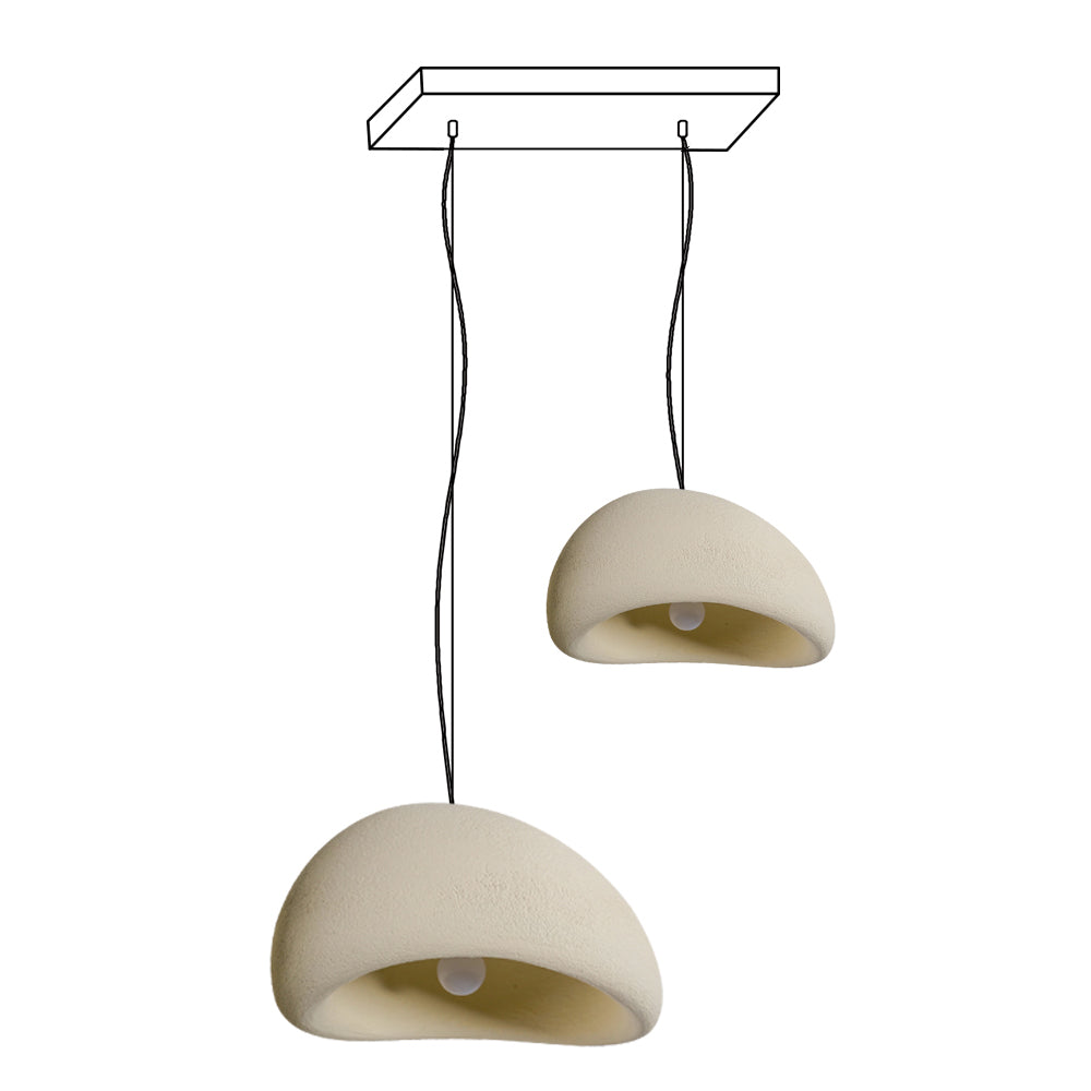 Chandelier Wabi-Sabi Pebble Cluster Organic Form Minimalist Artistic