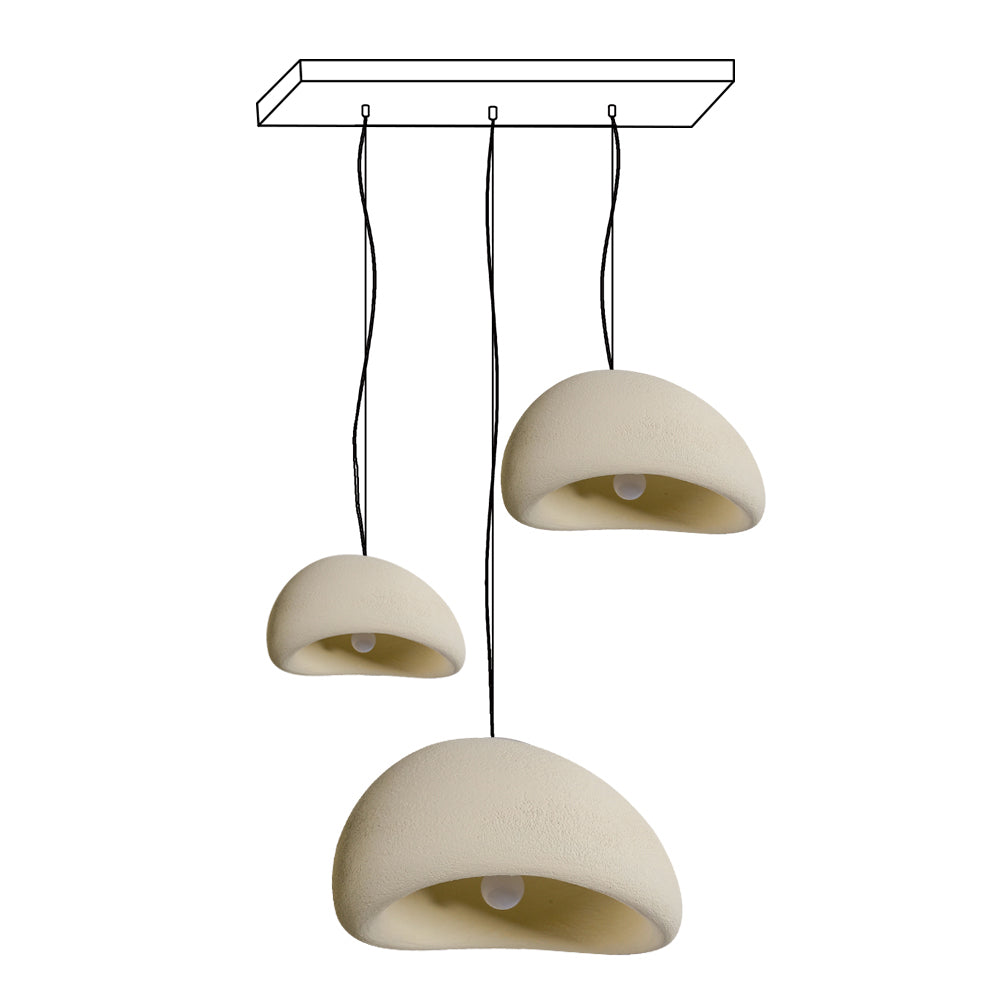 Chandelier Wabi-Sabi Pebble Cluster Organic Form Minimalist Artistic