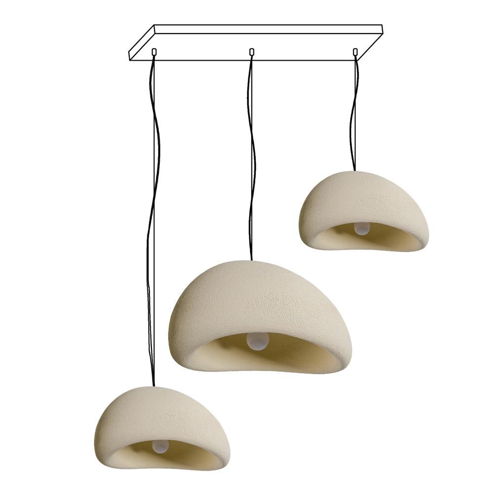 Chandelier Wabi-Sabi Pebble Cluster Organic Form Minimalist Artistic