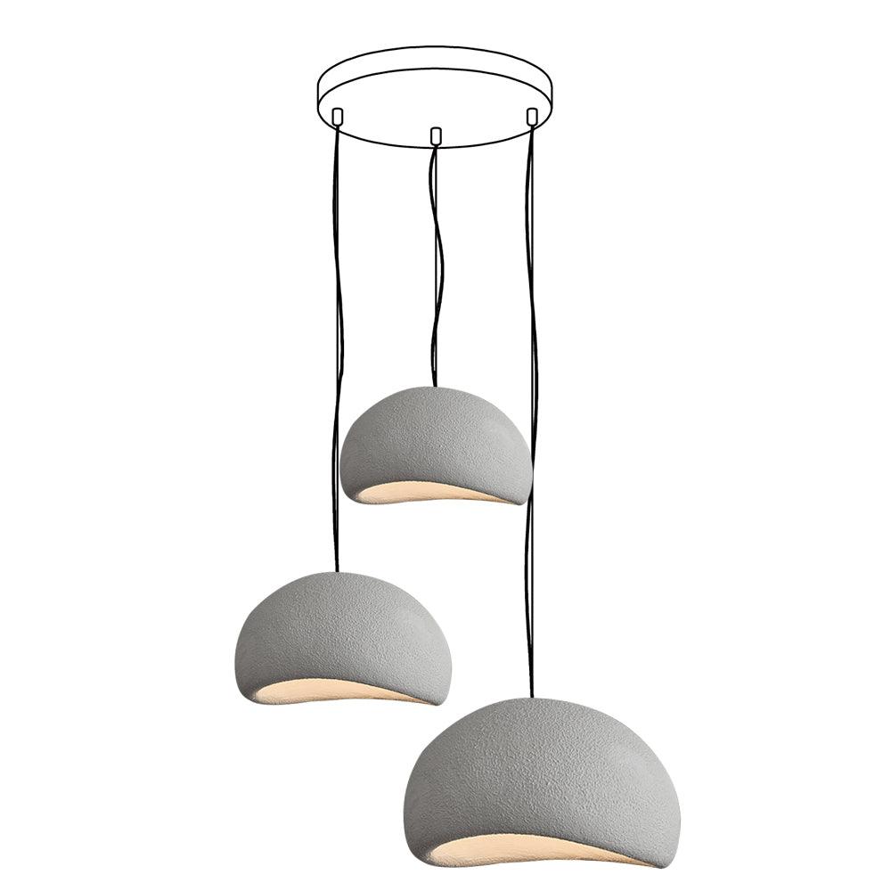 Chandelier Wabi-Sabi Pebble Cluster Organic Form Minimalist Artistic