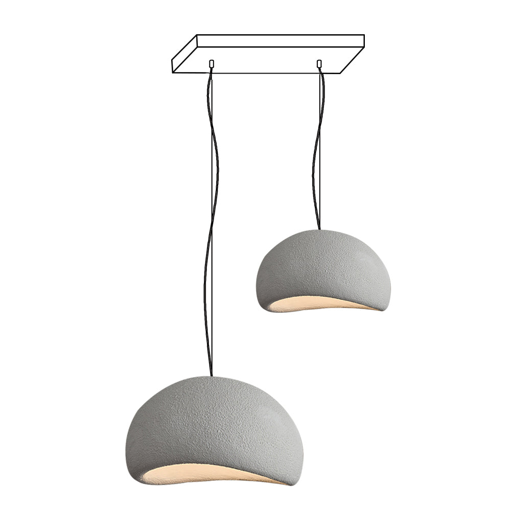 Chandelier Wabi-Sabi Pebble Cluster Organic Form Minimalist Artistic