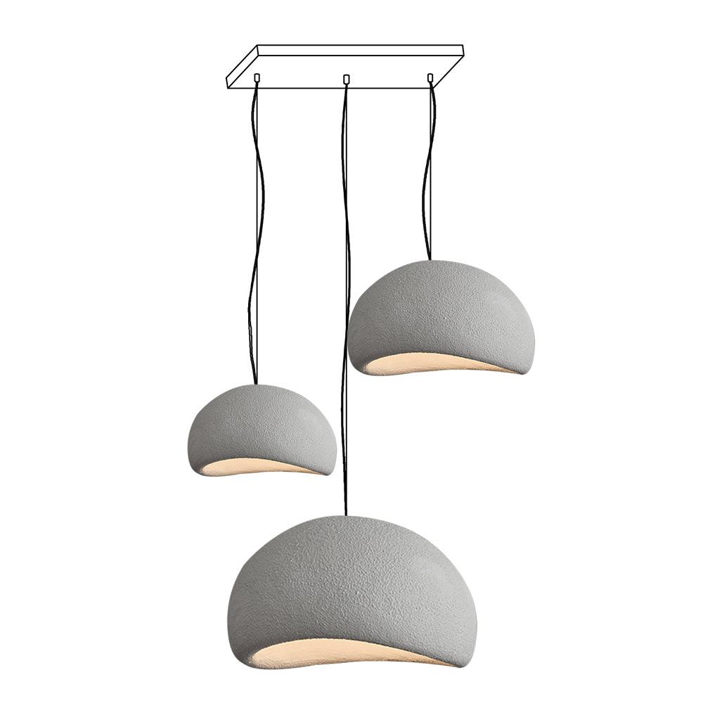 Chandelier Wabi-Sabi Pebble Cluster Organic Form Minimalist Artistic