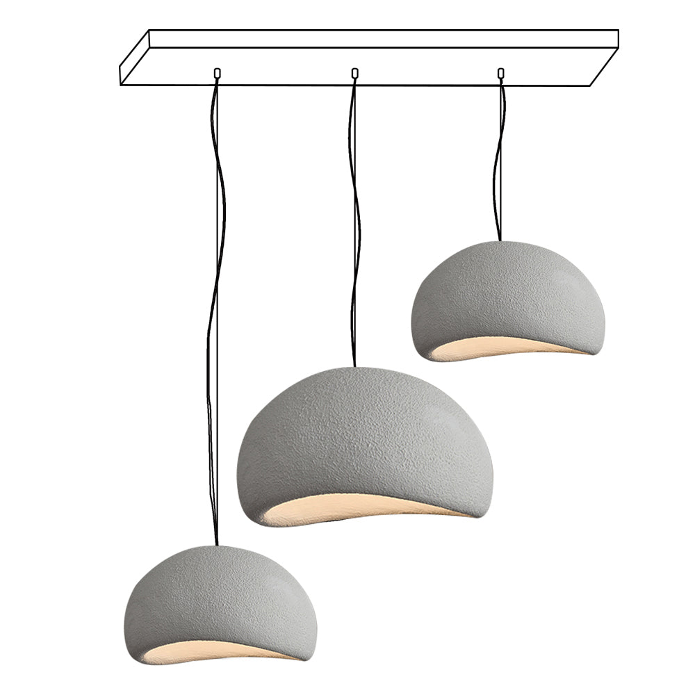 Chandelier Wabi-Sabi Pebble Cluster Organic Form Minimalist Artistic