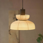 Ritta Pendant Light Neutral Paper Modern  Fabric White