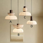 Ritta Pendant Light Neutral Paper Modern  Fabric White