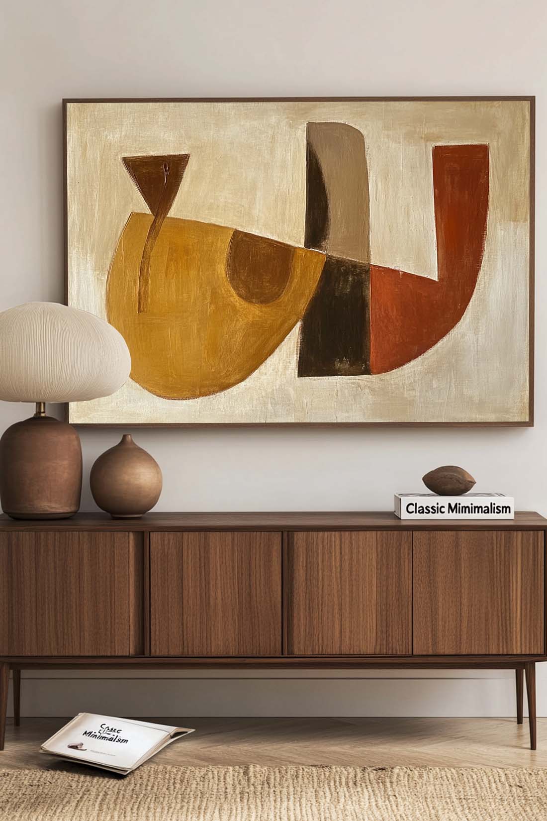 Abstract Mid-Century Modern Oil Painting