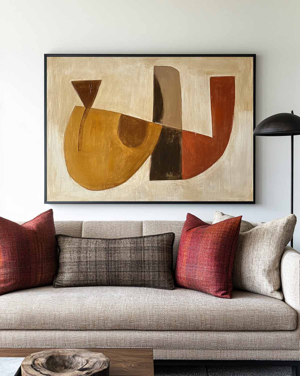 Abstract Mid-Century Modern Oil Painting