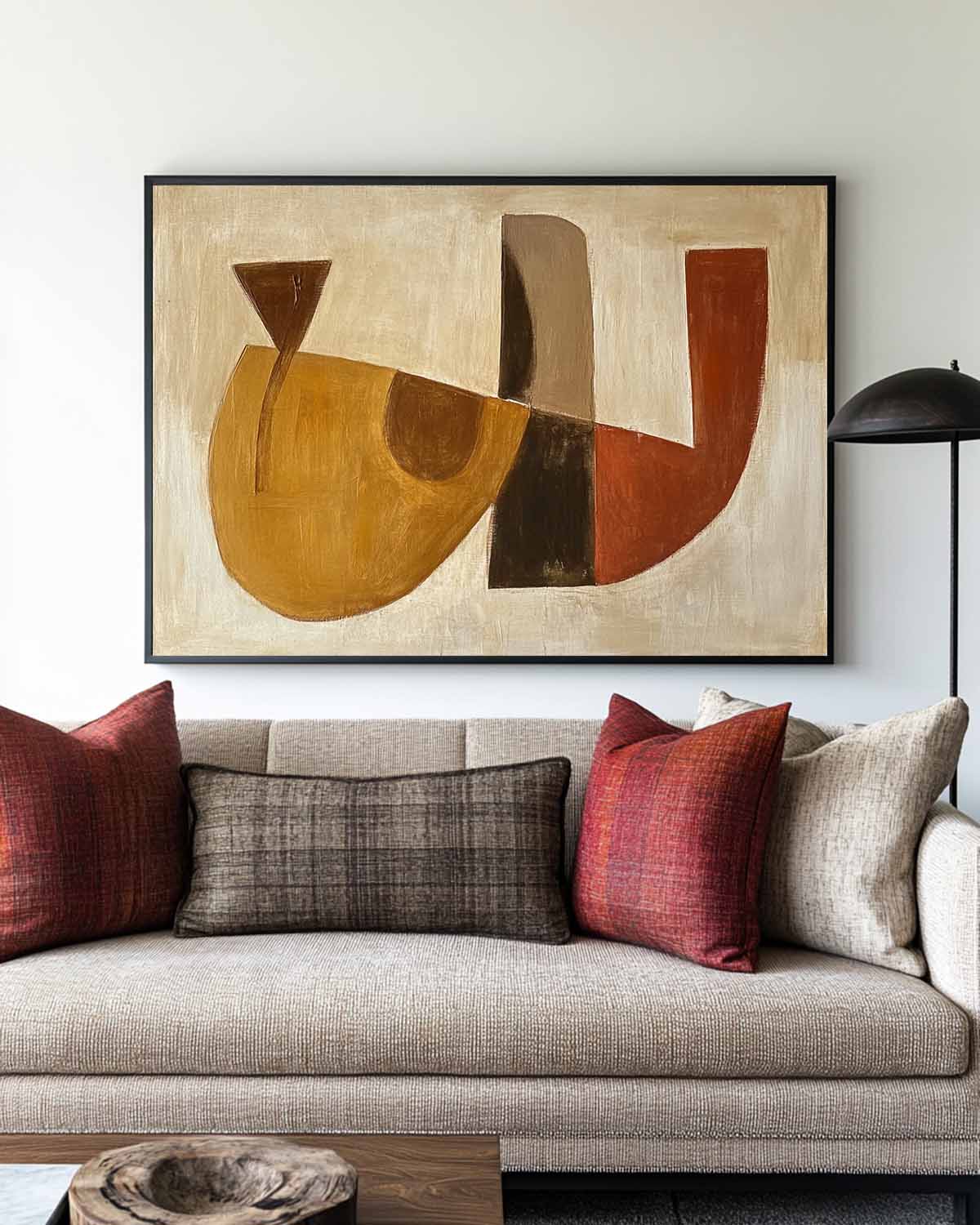 Abstract Mid-Century Modern Oil Painting