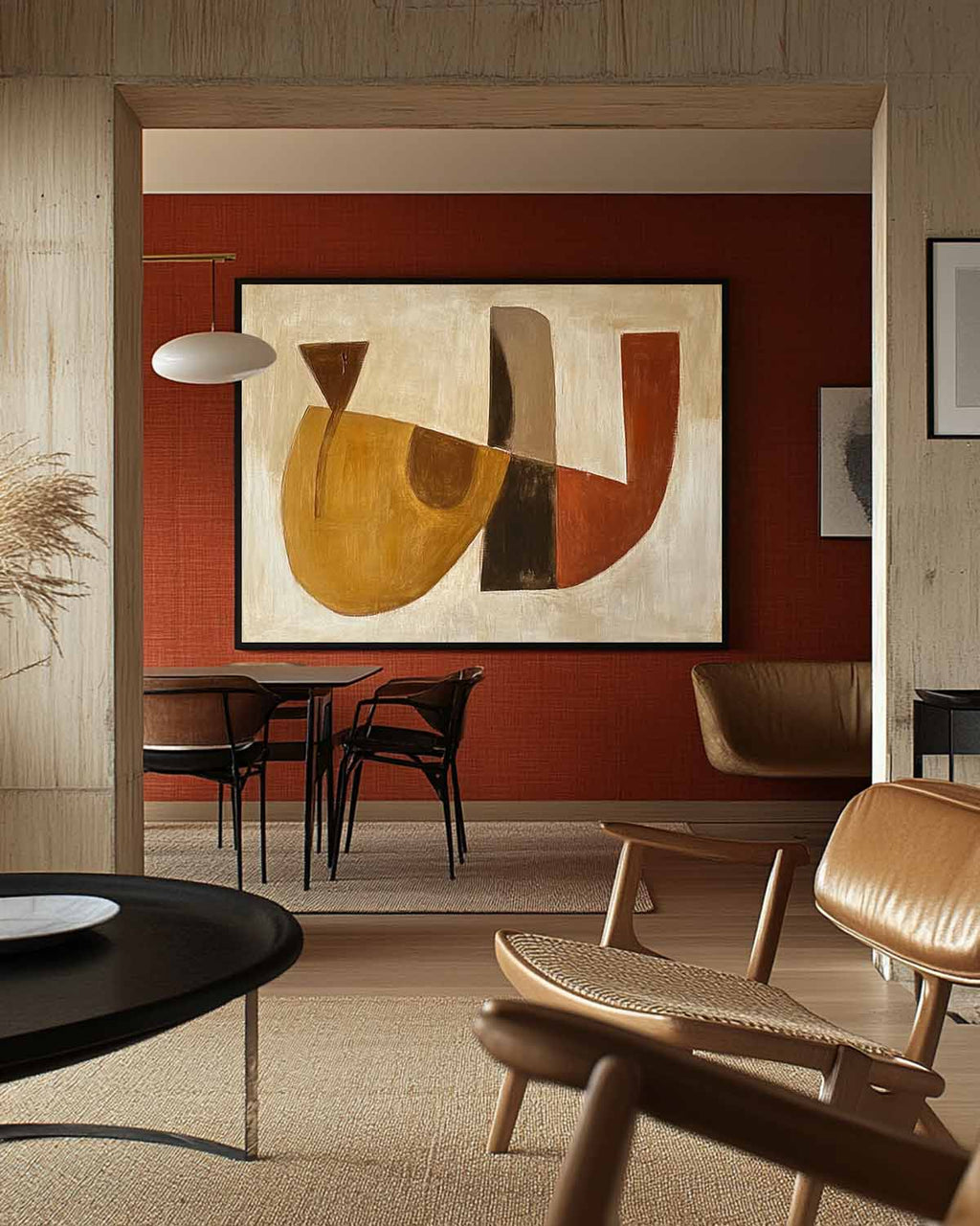 Abstract Mid-Century Modern Oil Painting