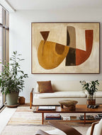 Abstract Mid-Century Modern Oil Painting