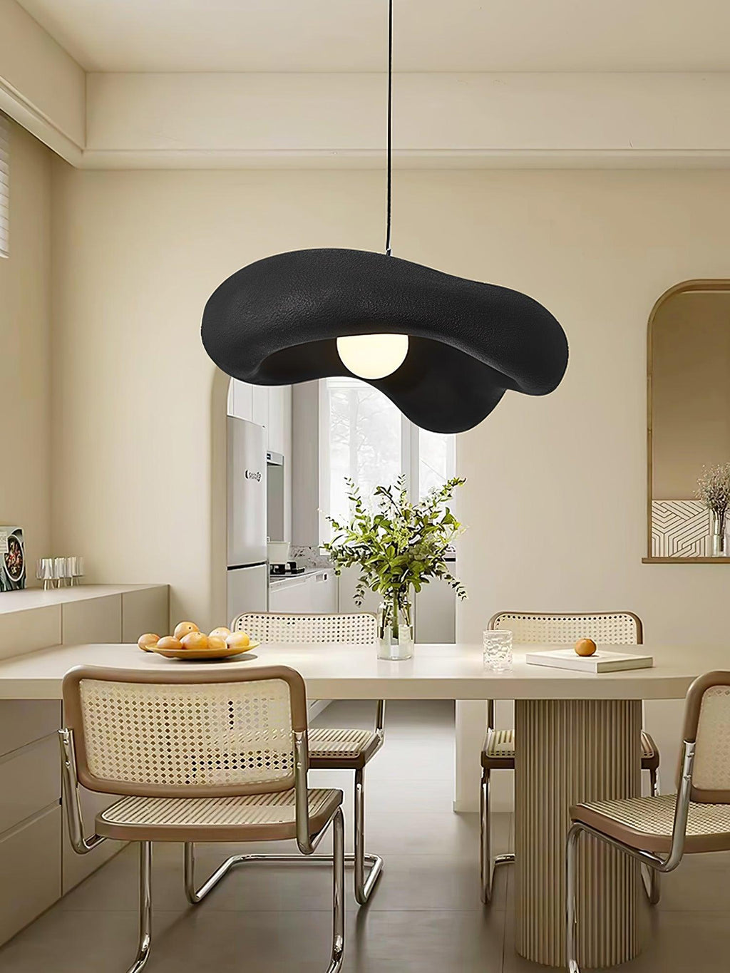 Pendant Lamp Resin in Organic Shape for Modern Interiors Natural