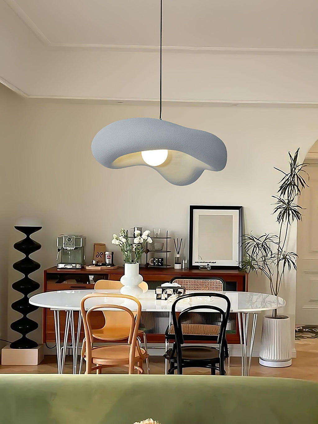 Pendant Lamp Resin in Organic Shape for Modern Interiors Natural