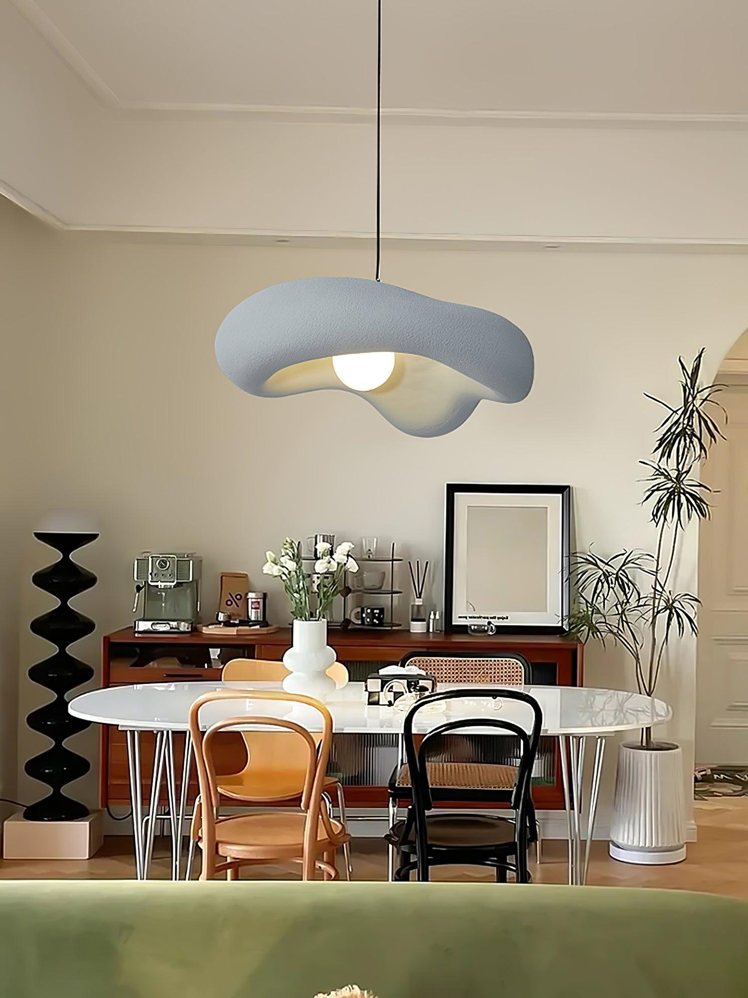 Pendant Lamp Resin in Organic Shape for Modern Interiors Natural