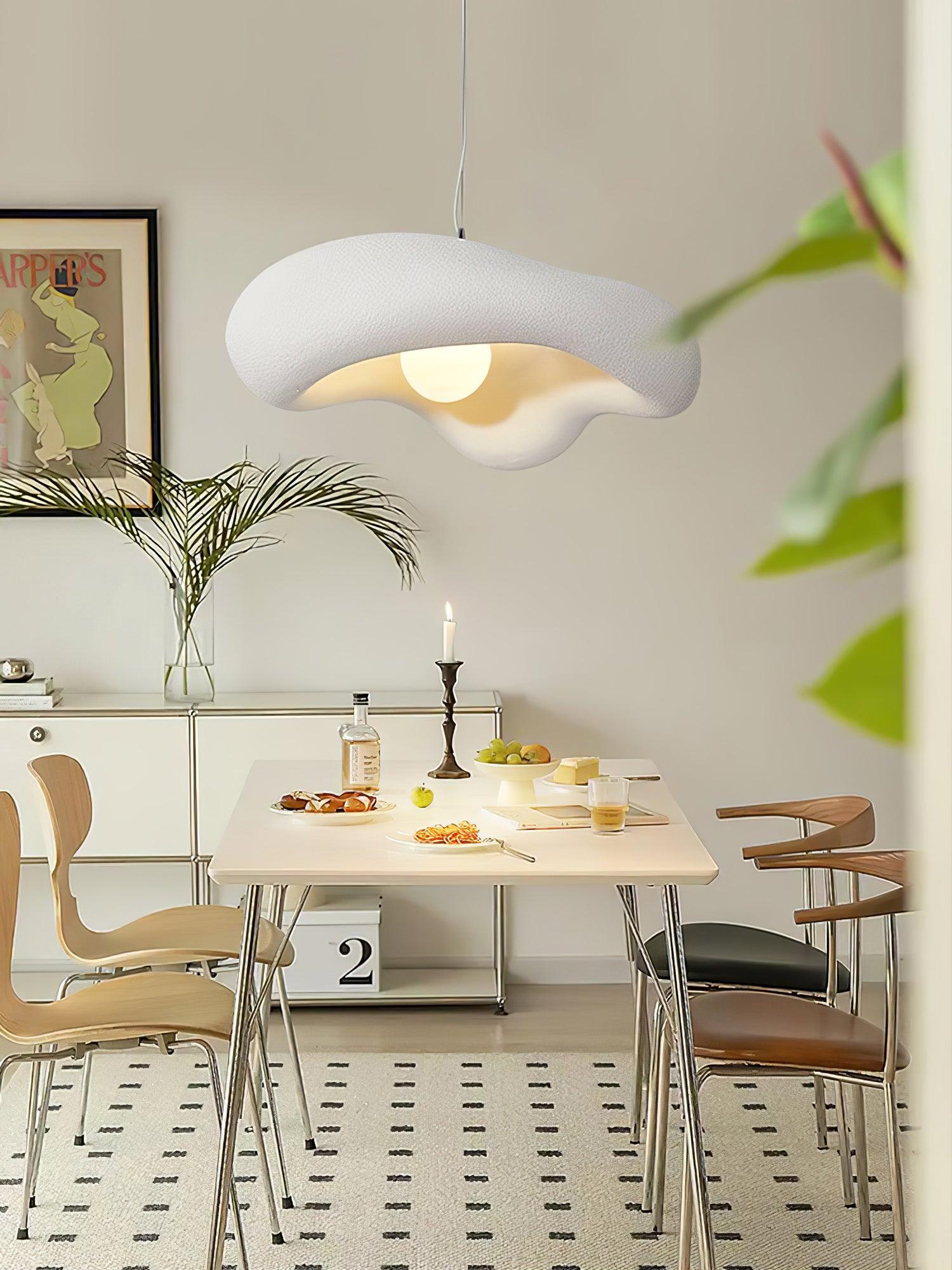 Pendant Lamp Resin in Organic Shape for Modern Interiors Natural