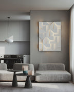 Wall Lamp 3D Geometric Panels Layered Light Art Remote Dimming Modern