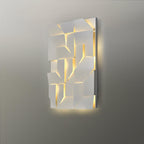 Wall Lamp 3D Geometric Panels Layered Light Art Remote Dimming Modern