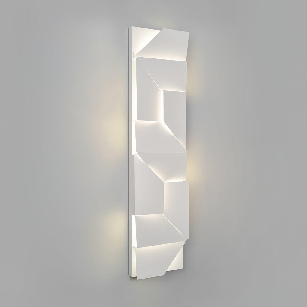 Wall Lamp 3D Geometric Panels Layered Light Art Remote Dimming Modern