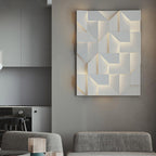 Wall Lamp 3D Geometric Panels Layered Light Art Remote Dimming Modern