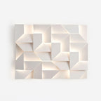 Wall Lamp 3D Geometric Panels Layered Light Art Remote Dimming Modern