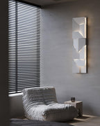 Wall Lamp 3D Geometric Panels Layered Light Art Remote Dimming Modern