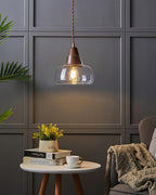 Walnut Glass Pendant Lamp
