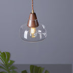 Walnut Glass Pendant Lamp