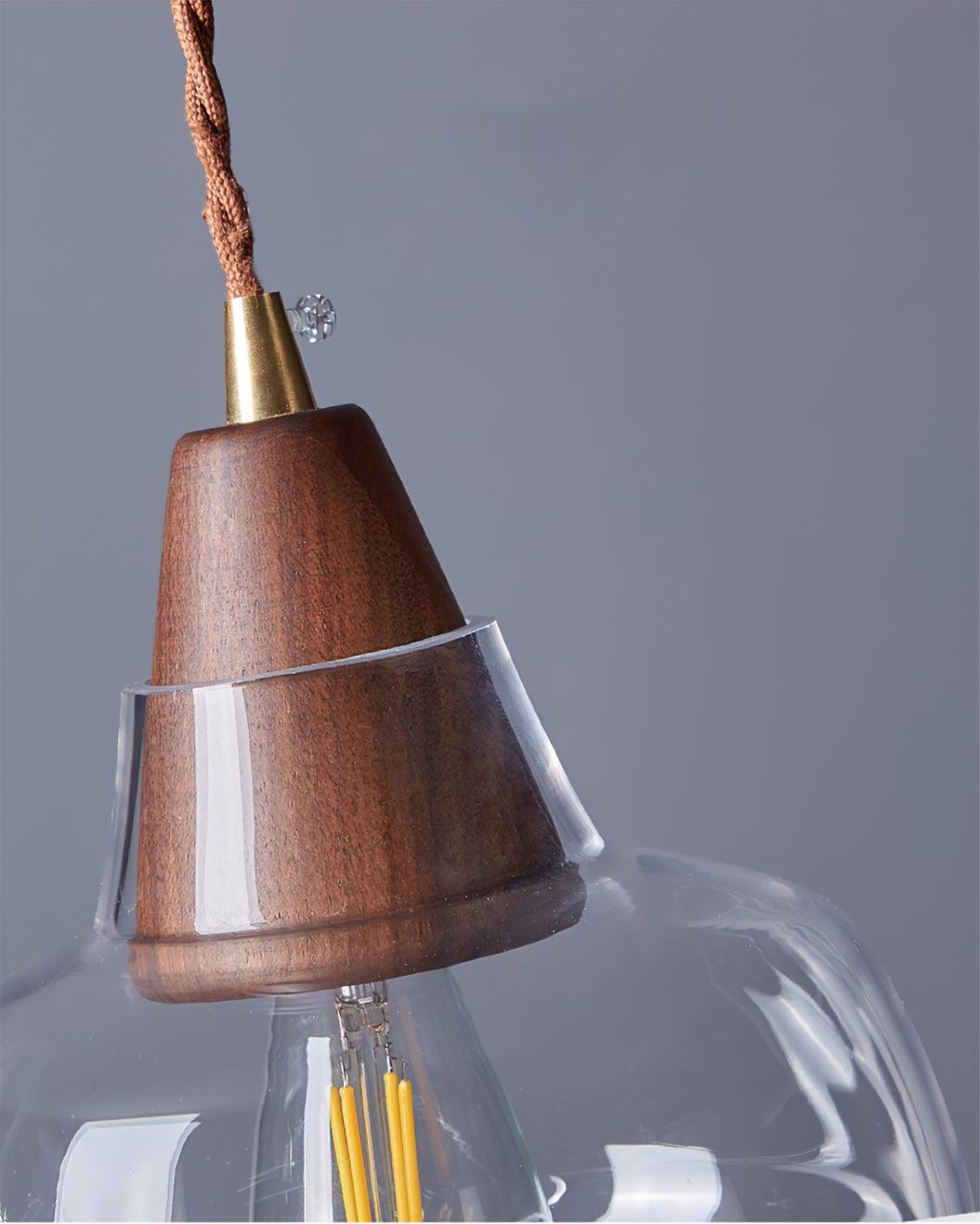 Walnut Glass Pendant Lamp