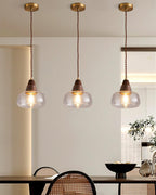 Walnut Glass Pendant Lamp