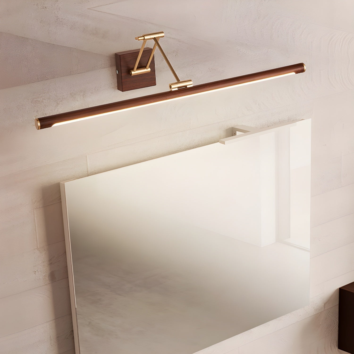 Arvararae Walnut Color Linear Adjustable Wall Light