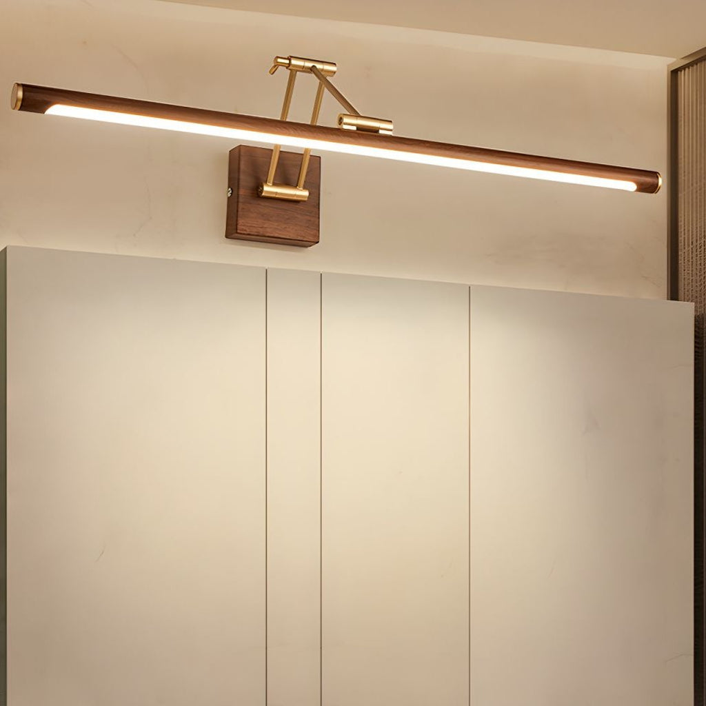 Arvararae Walnut Color Linear Adjustable Wall Light