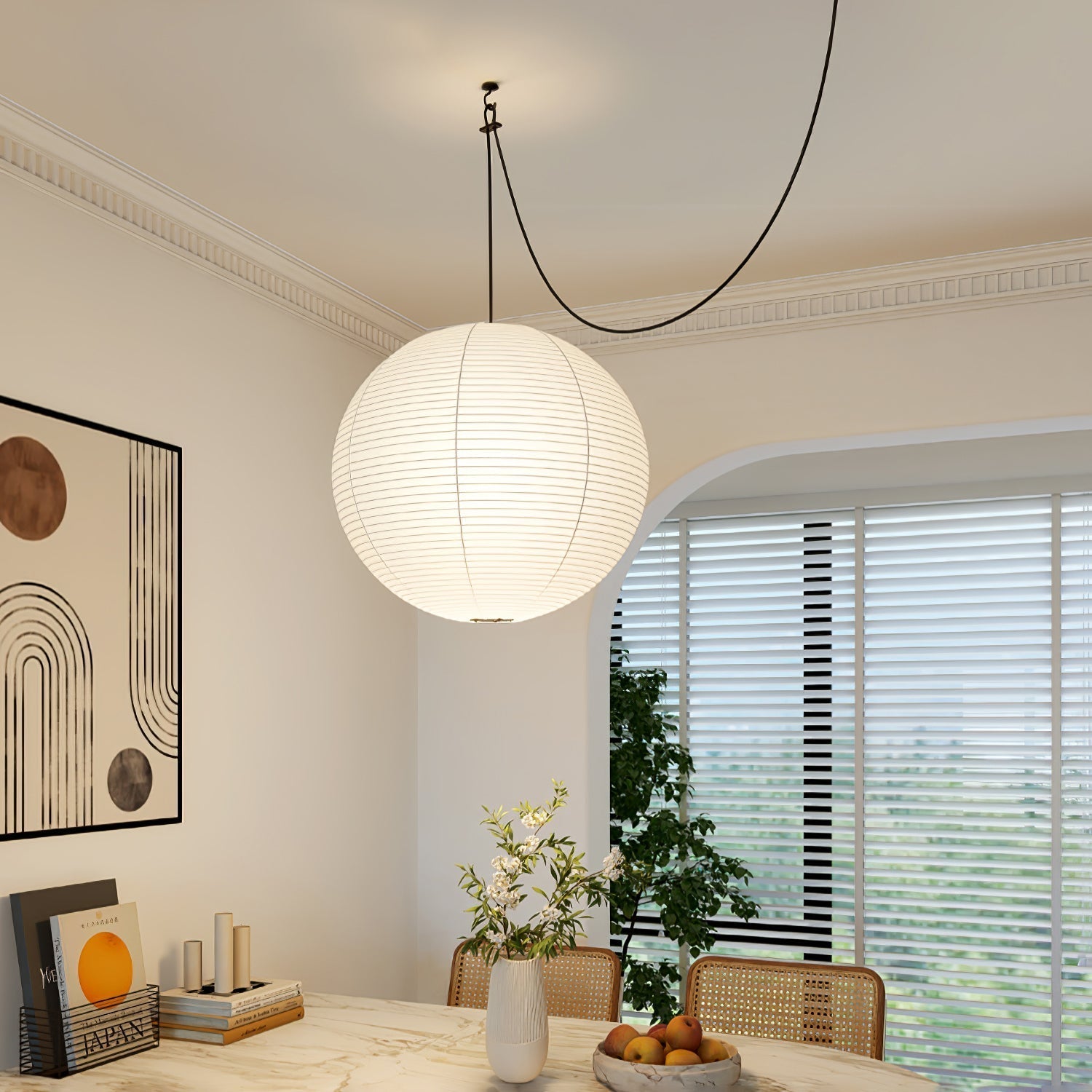 Sylin Pendant Swag Light Mulberry Silk