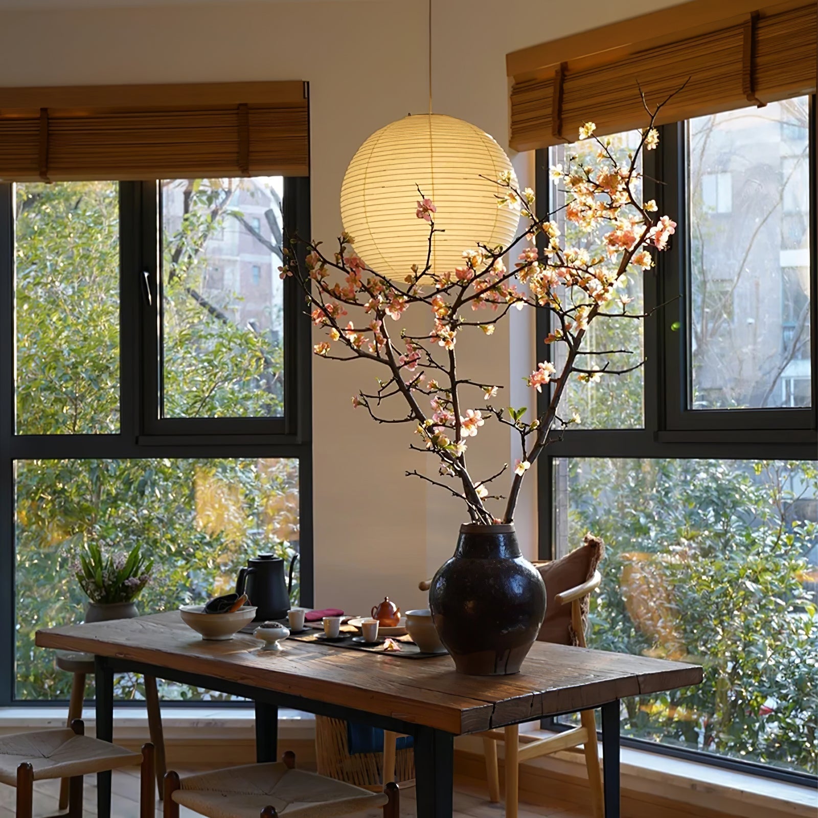 Sylin Pendant Swag Light Mulberry Silk