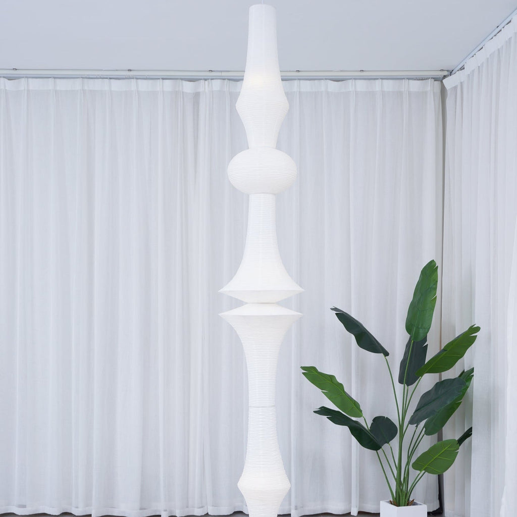 Faye Sculptural Paper Vertical Pendant Light