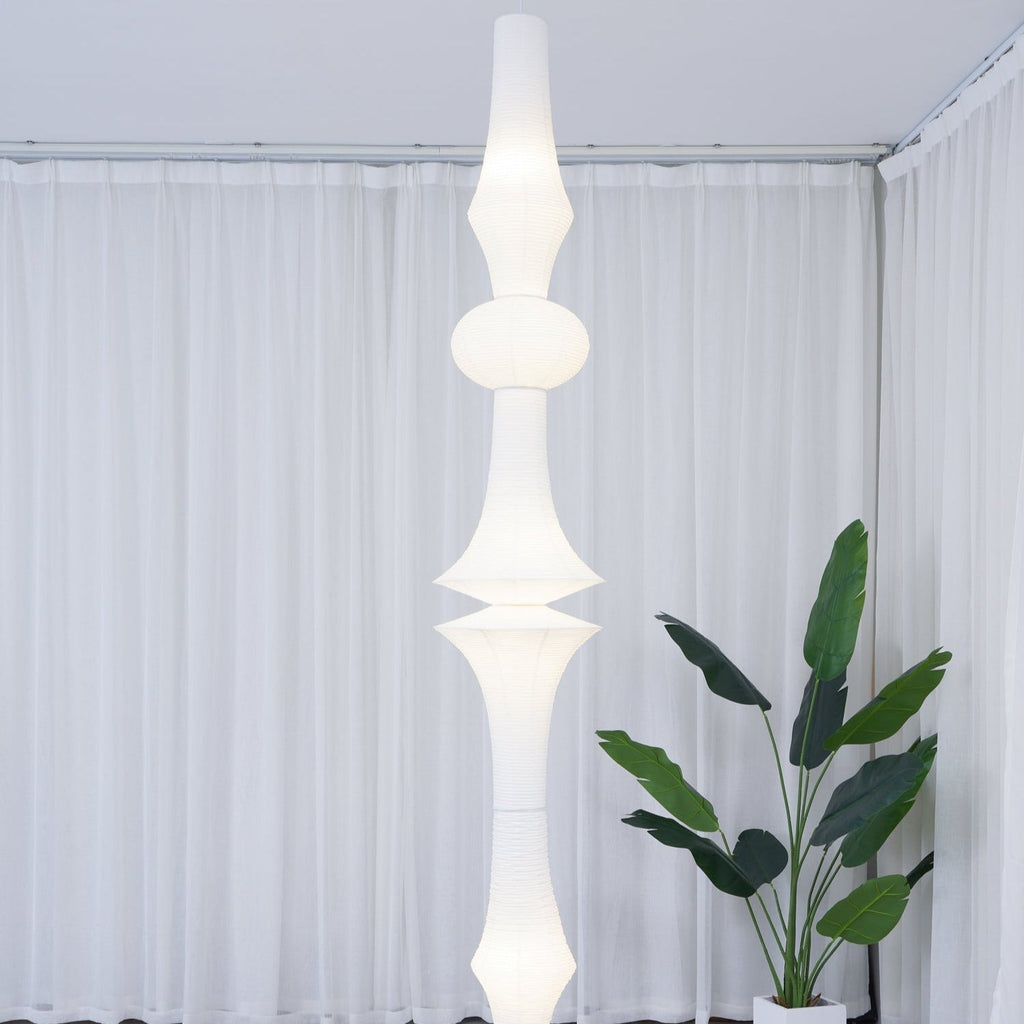 Faye Sculptural Paper Vertical Pendant Light