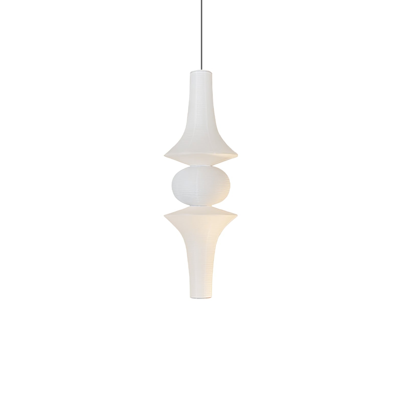 Faye Sculptural Paper Vertical Pendant Light