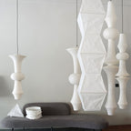 Faye Sculptural Paper Vertical Pendant Light