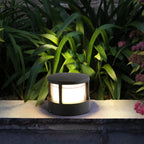 Zyra Modern Metal Cylindrical Outdoor Bollard Light, Black