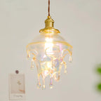 Pendant Lamp Iridescent Water Drop Shade Artistic Glow Contemporary