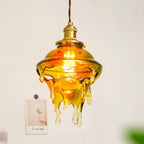 Pendant Lamp Iridescent Water Drop Shade Artistic Glow Contemporary